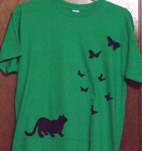 Cat and Butterflies Shirt